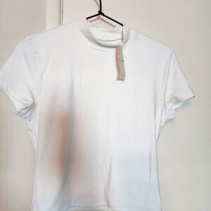 NWT Abercrombie and Fitch short sleeve seamless mockneck top
